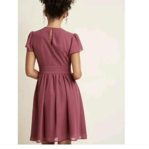 Modcloth Surplice A-Line Flutter Sleeves Dress - Picture 5 of 11